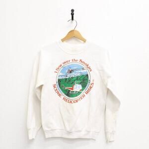 Vintage Great Smoky Mountains Helicopter Sweatshirt Medium
